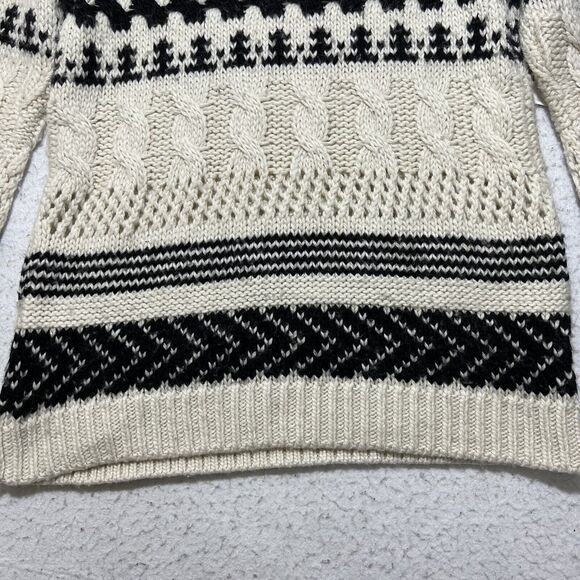 American Eagle Outfitters Women's Small Wool Blend Chunky Knit Striped Sweater - Picture 12 of 12